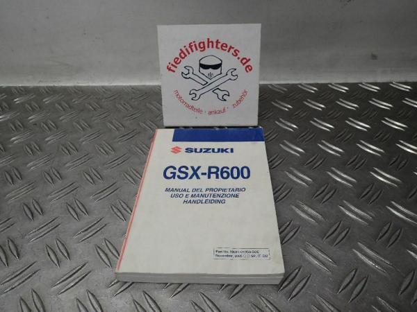 Bedienungsanleitung ES, IT, NL Buch Handbuch Suzuki GSX-R 600 BJ.06-07_1