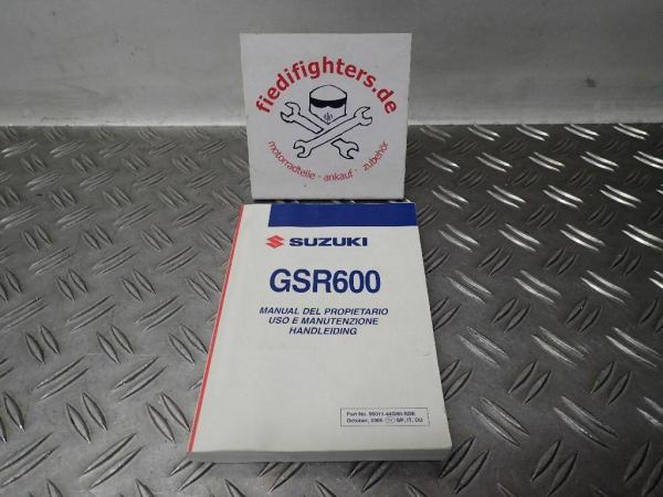 Bedienungsanleitung ES, IT, NL Buch Handbuch Suzuki GSR 600 BJ.06-10_1