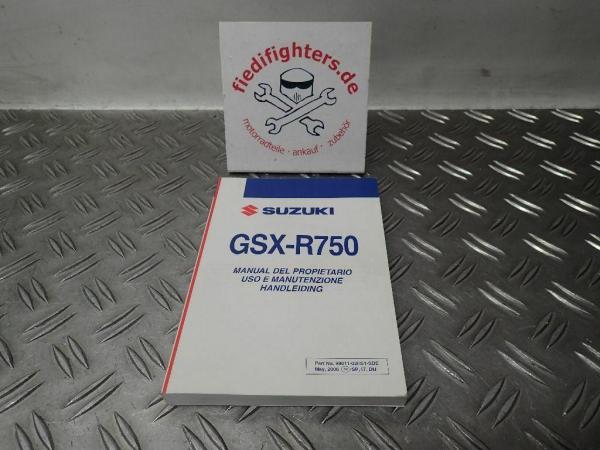 Bedienungsanleitung ES, IT, NL, Buch Handbuch Suzuki GSX-R 750 BJ.06-07_1