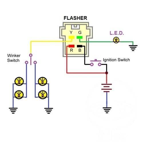 Blinker Relais LED, 12V, 4 polig, Uni