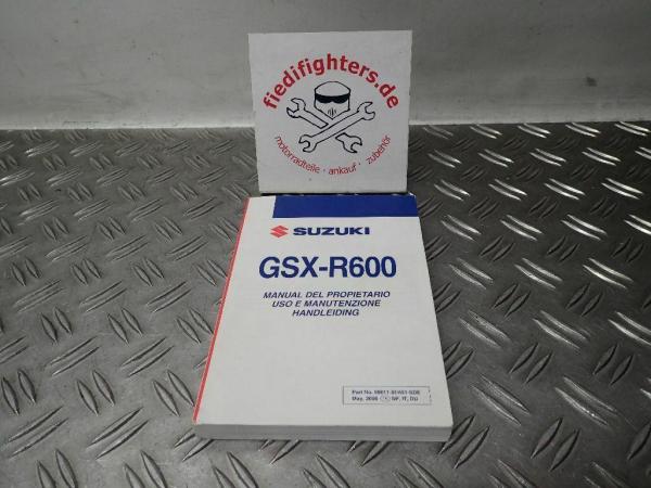 Bedienungsanleitung ES, IT, NL Buch Handbuch Suzuki GSX-R 600 BJ.06-07_1