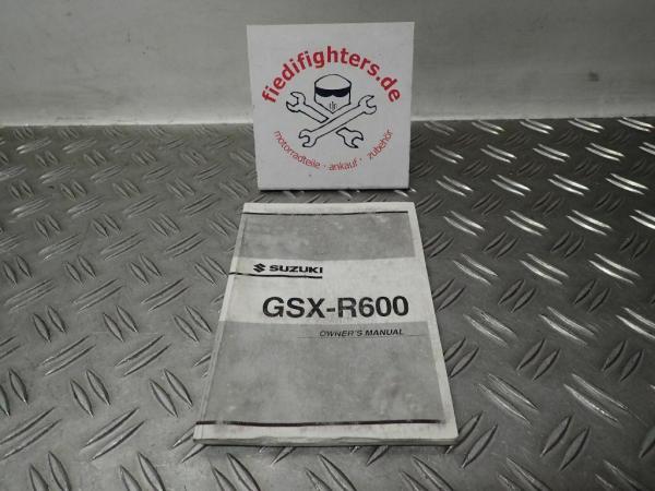 Bedienungsanleitung GB Buch Handbuch Suzuki GSX-R 600 BJ.01-03_1